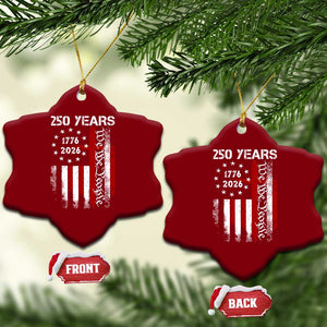 250 Years America Anniversary Christian USA Flag Ceramic Ornament TS11 Print Your Wear