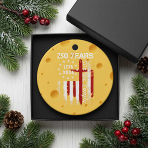250 Years America Anniversary Christian USA Flag Ceramic Ornament TS11 1pc Yellow Cheese Print Your Wear
