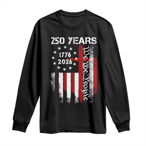 250 Years America Anniversary Christian USA Flag Long Sleeve Shirt TS11 Black Print Your Wear