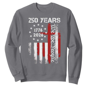 250 Years America Anniversary Christian USA Flag Sweatshirt TS11 Charcoal Print Your Wear