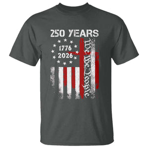 250 Years America Anniversary Christian USA Flag T Shirt TS11 Dark Heather Print Your Wear