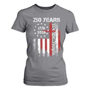 250 Years America Anniversary Christian USA Flag T Shirt For Women TS11 Charcoal Print Your Wear