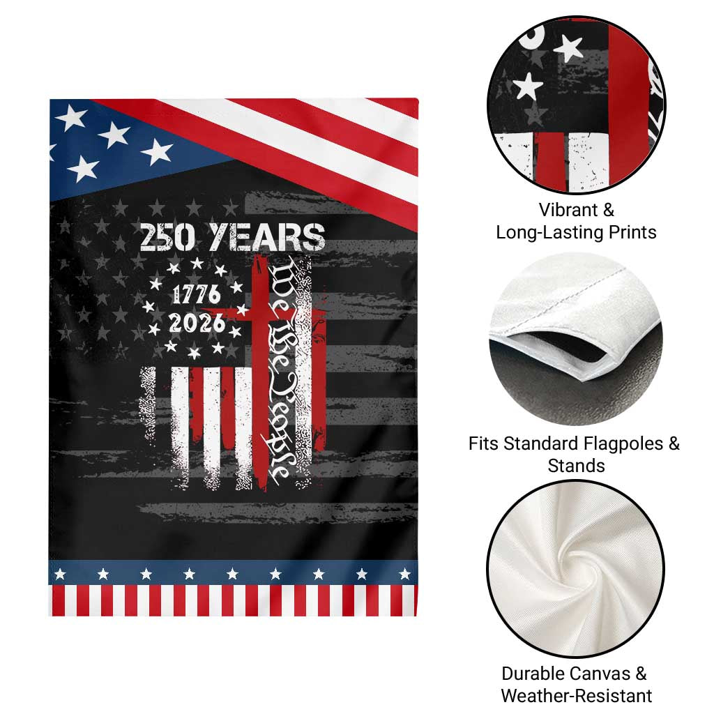 250 Years America Anniversary Christian USA Flag Patriotic Garden Flag TS11 Print Your Wear