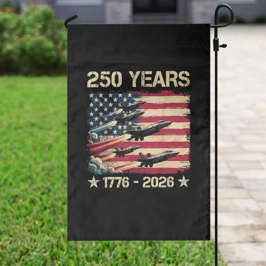 USA 250 Years 1776 2026 Patriotic Jets Trail American Flag Garden Flag TS11 Print Your Wear