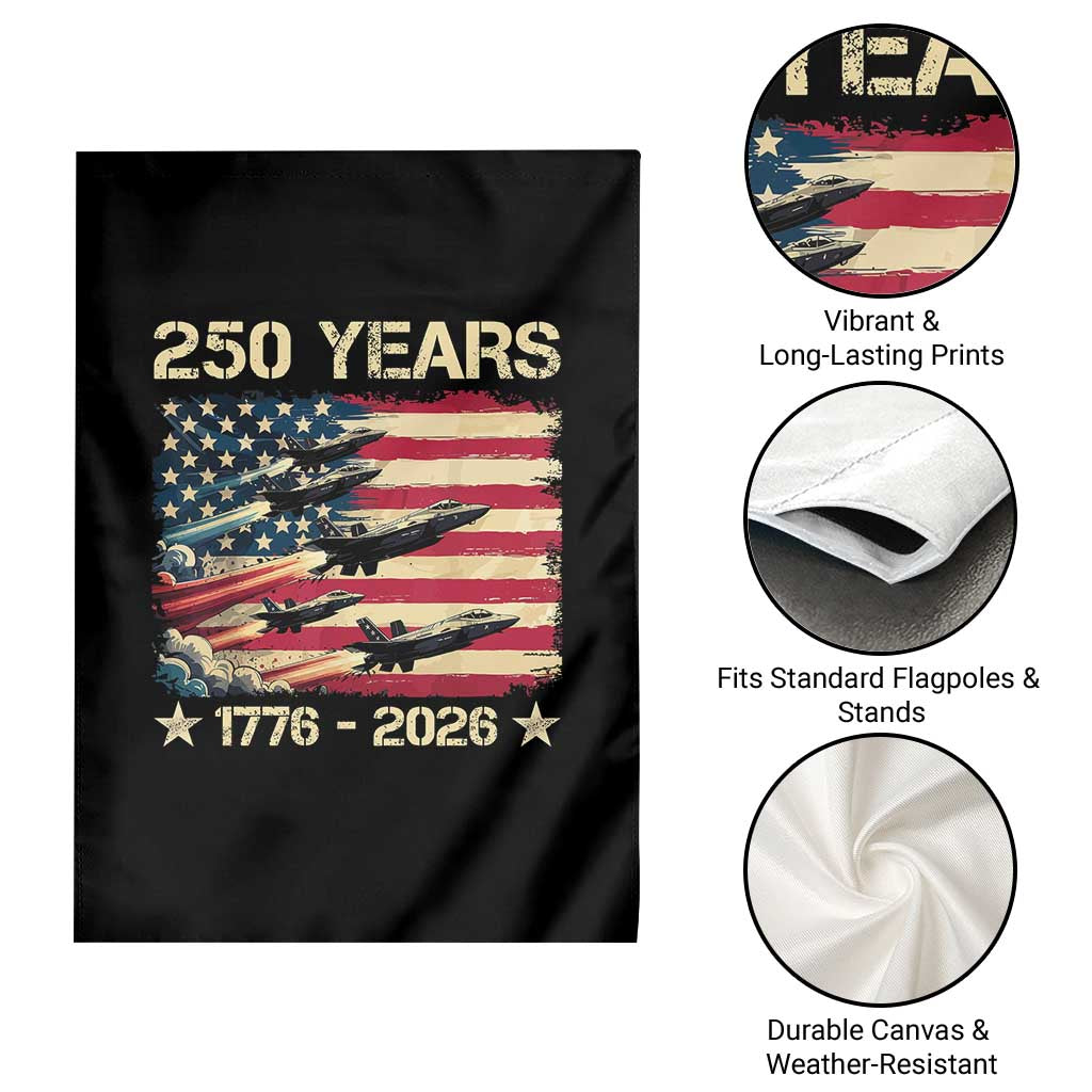 USA 250 Years 1776 2026 Patriotic Jets Trail American Flag Garden Flag TS11 Print Your Wear