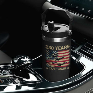 USA 250 Years 1776 2026 Patriotic Jets Trail American Flag Flip Straw Tumbler TS11 Print Your Wear