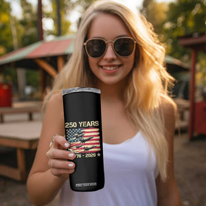 USA 250 Years 1776 2026 Patriotic Jets Trail American Flag Skinny Tumbler TS11 Print Your Wear