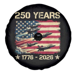 USA 250 Years 1776 2026 Patriotic Jets Trail American Flag Spare Tire Cover TS11 Print Your Wear