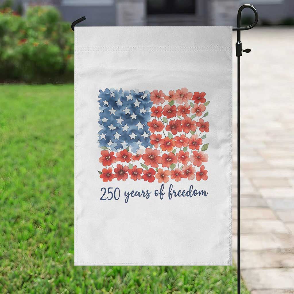 US 250 Years Of Freedom Garden Flag Retro Flower American Flag TS11 Print Your Wear