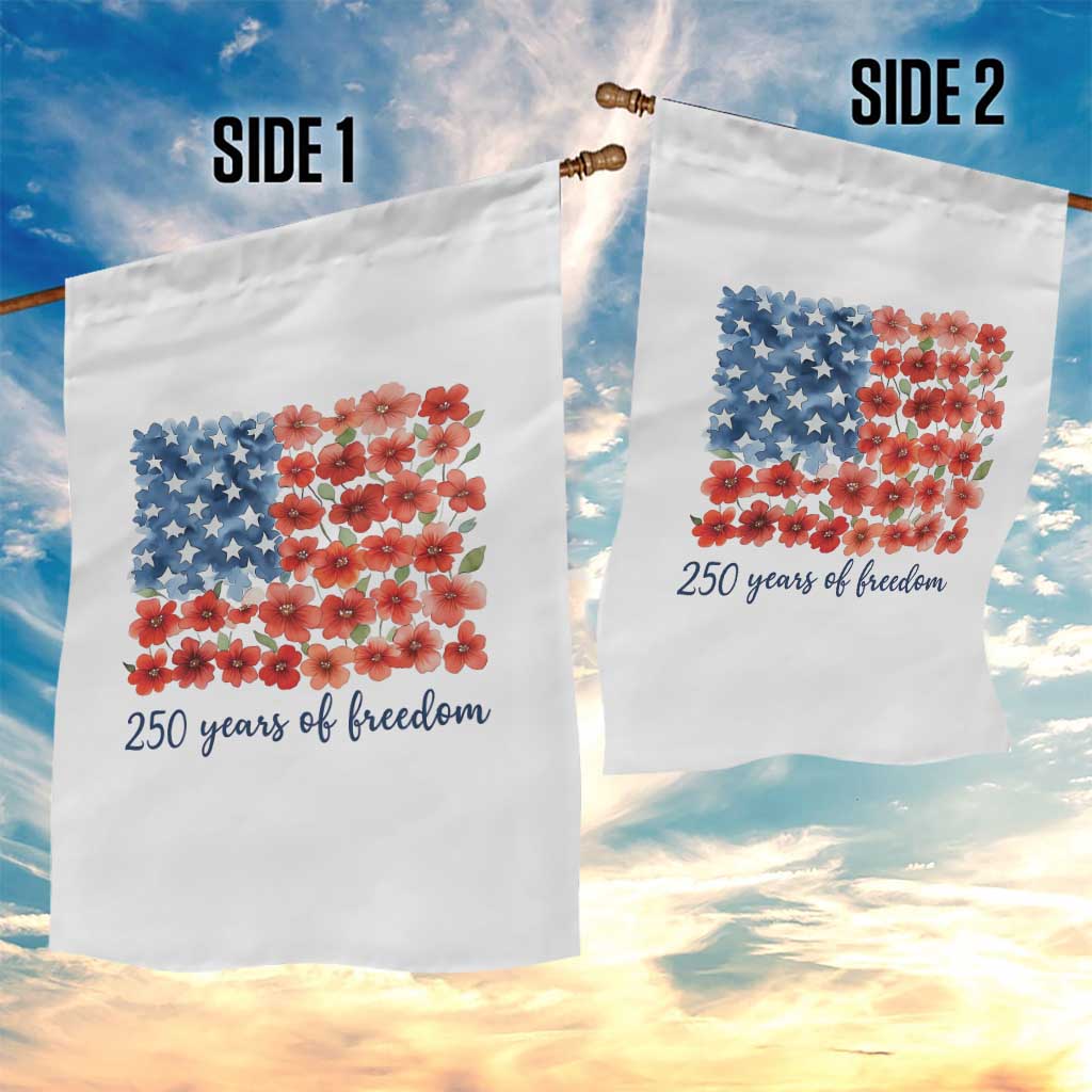 US 250 Years Of Freedom Garden Flag Retro Flower American Flag TS11 Print Your Wear
