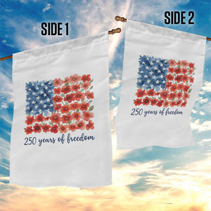 US 250 Years Of Freedom Garden Flag Retro Flower American Flag TS11 Print Your Wear