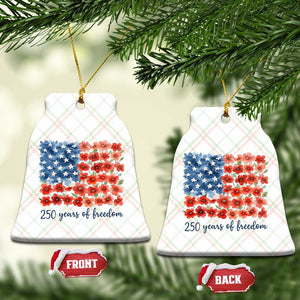 US 250 Years Of Freedom Ceramic Ornament Retro Flower American Flag TS11 Print Your Wear