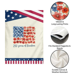 US 250 Years Of Freedom Patriotic Garden Flag Retro Flower American Flag TS11 Print Your Wear