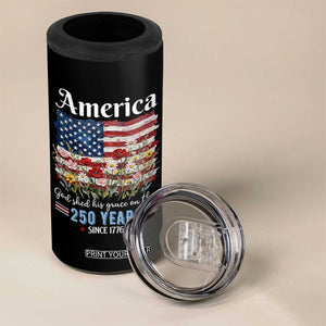 America God Shed His Grace On Thee 250 Years Since 1776 4 in 1 Can Cooler Tumbler TS11 Print Your Wear