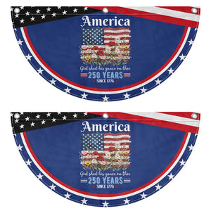America God Shed His Grace On Thee 250 Years Since 1776 Patriotic Fan Flag