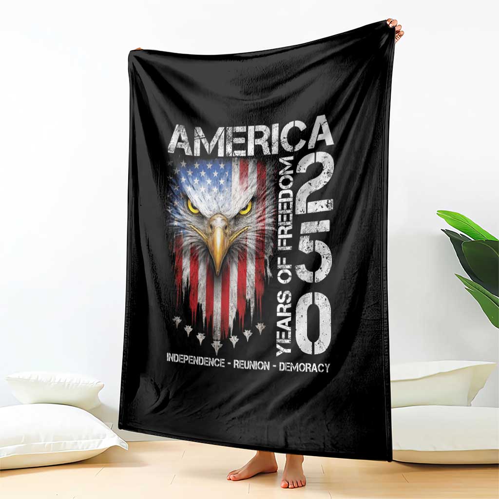 America 250 Years Of Freedom Throw Blanket USA Anniversary Bald Eagle Patriotic Jets TS11 Print Your Wear