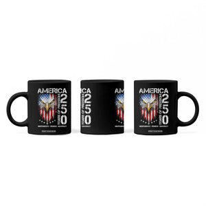 America 250 Years Of Freedom Coffee Mug USA Anniversary Bald Eagle Patriotic Jets TS11 Print Your Wear
