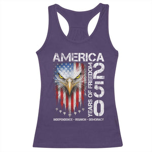 America 250 Years Of Freedom Racerback Tank Top USA Anniversary Bald Eagle Patriotic Jets TS11 Purple Print Your Wear