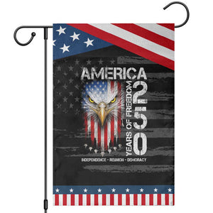 America 250 Years Of Freedom Patriotic Garden Flag USA Anniversary Bald Eagle Patriotic Jets TS11 Distressed Black Blue Print Your Wear