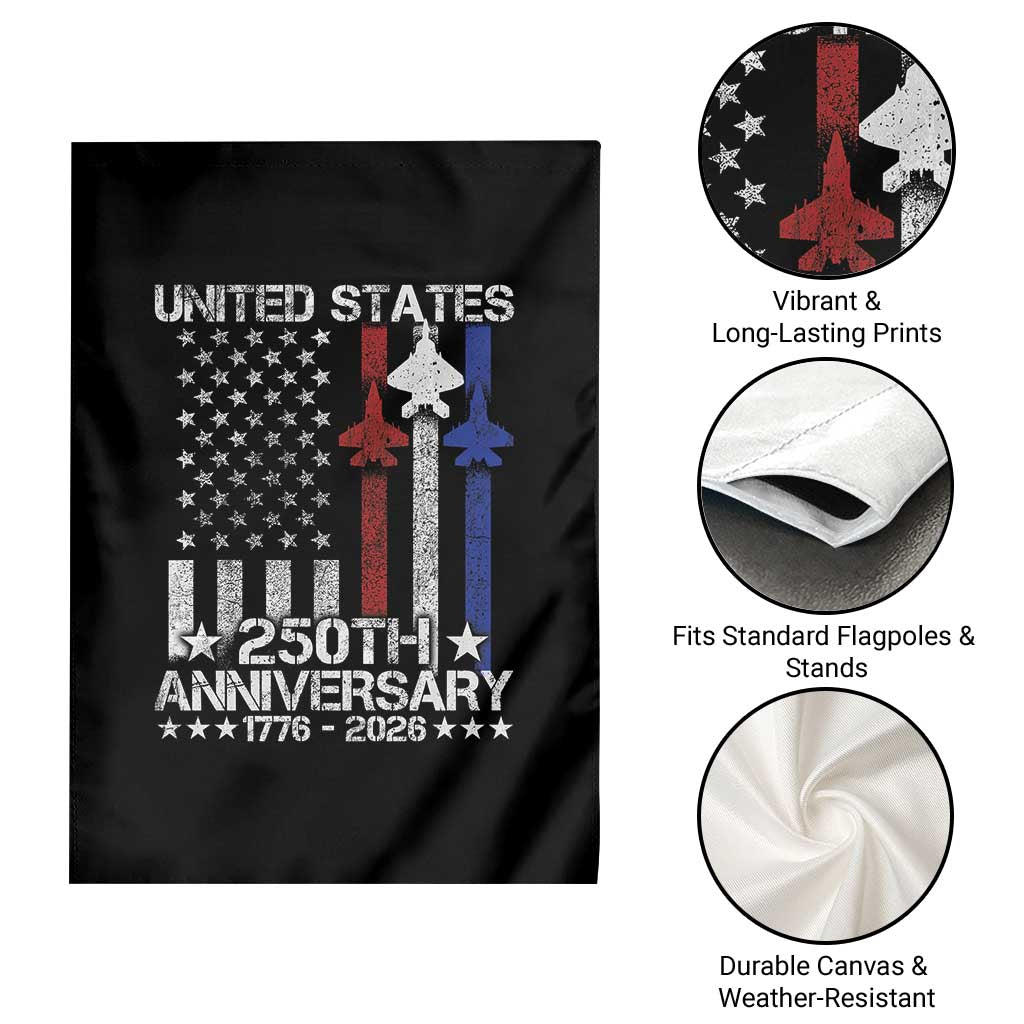 USA 250th Anniversary Garden Flag Vintage American Flag Jets Semiquincentennial TS11 Print Your Wear