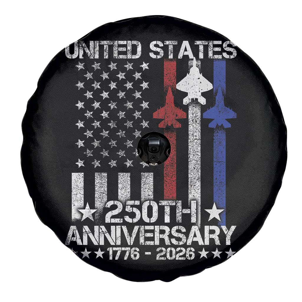 USA 250th Anniversary Spare Tire Cover Vintage American Flag Jets Semiquincentennial TS11 Print Your Wear