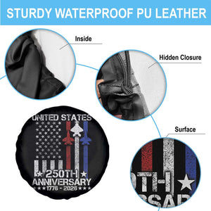 USA 250th Anniversary Spare Tire Cover Vintage American Flag Jets Semiquincentennial TS11 Print Your Wear