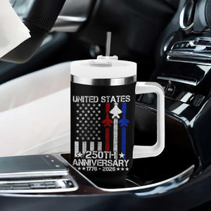 USA 250th Anniversary Tumbler With Handle Vintage American Flag Jets Semiquincentennial TS11 Print Your Wear