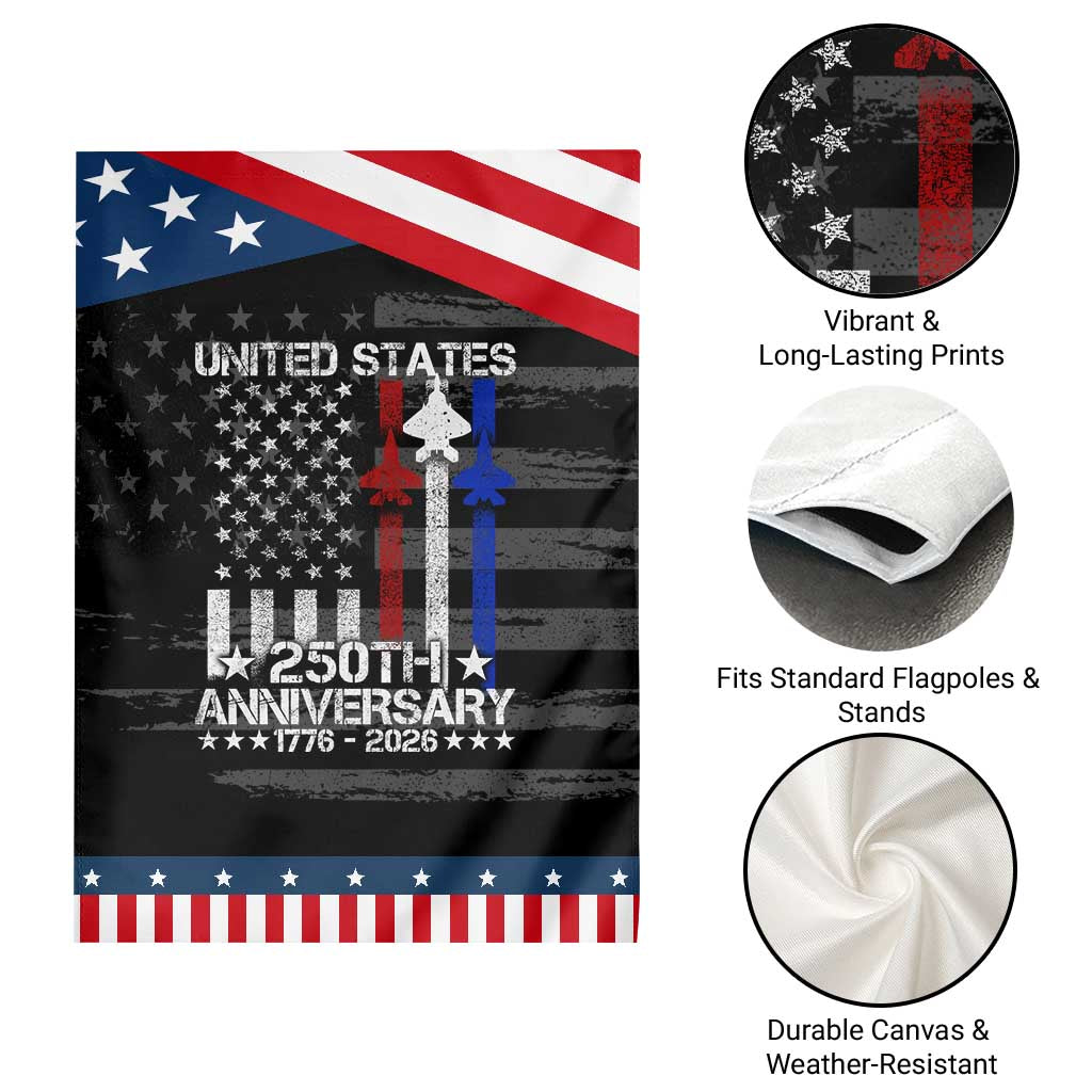 USA 250th Anniversary Patriotic Garden Flag Vintage American Flag Jets Semiquincentennial TS11 Print Your Wear