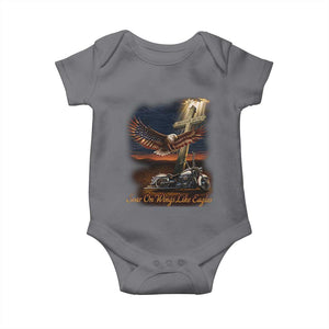 Soar On Wings Like Eagles Christian Baby Onesie Isaiah 40:31 Bible Verse Faith Motorcycle TS11 Charcoal Print Your Wear
