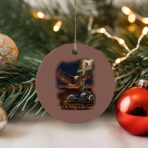 Soar On Wings Like Eagles Christian Ceramic Ornament Isaiah 40:31 Bible Verse Faith Motorcycle TS11 1pc Mocha Print Your Wear