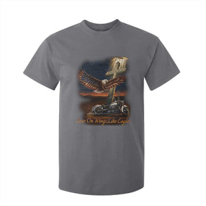 Soar On Wings Like Eagles Christian T Shirt For Kid Isaiah 40:31 Bible Verse Faith Motorcycle TS11 Charcoal Print Your Wear
