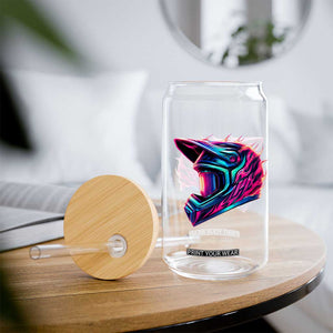 Motocross Helmet Neon Flame Graphic Dirt Bike Racing Glass Can TS11 Print Your Wear
