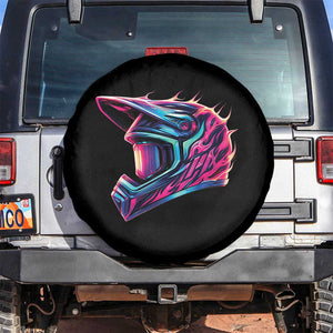 Motocross Helmet Neon Flame Graphic Dirt Bike Racing Spare Tire Cover TS11 No hole Black Print Your Wear