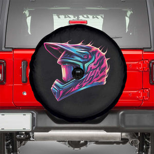 Motocross Helmet Neon Flame Graphic Dirt Bike Racing Spare Tire Cover TS11 Black Print Your Wear