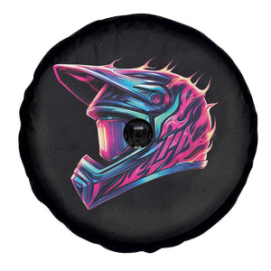 Motocross Helmet Neon Flame Graphic Dirt Bike Racing Spare Tire Cover TS11 Print Your Wear