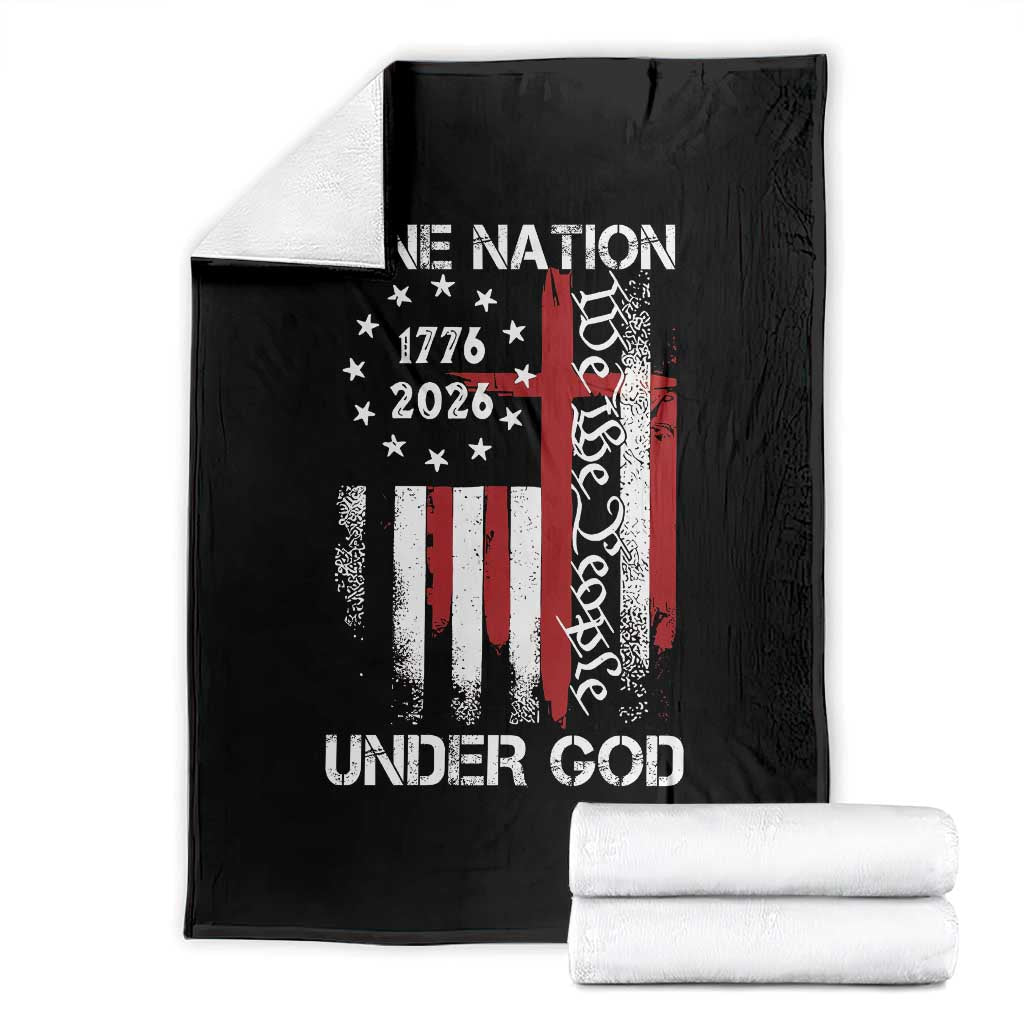 One Nation Under God 250 Years Throw Blanket 250th Anniversary USA TS11 Black Print Your Wear