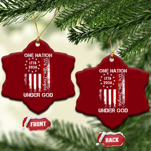 One Nation Under God 250 Years Ceramic Ornament 250th Anniversary USA TS11 Print Your Wear