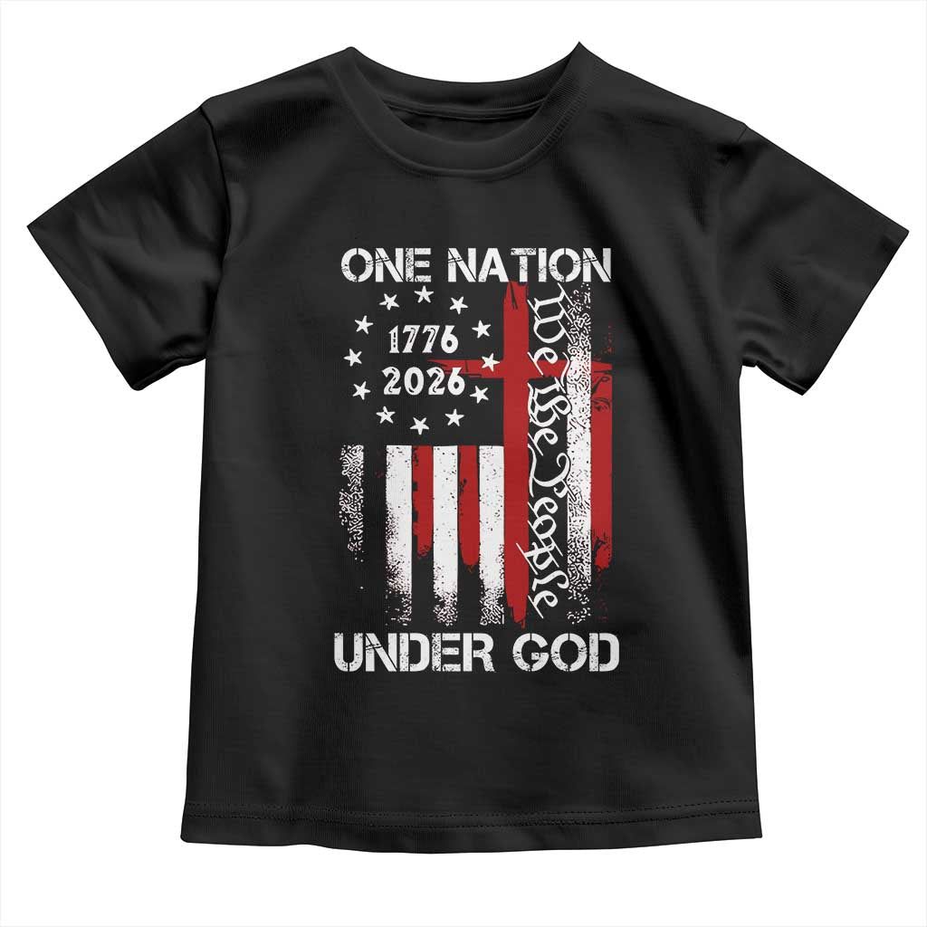 One Nation Under God 250 Years Toddler T Shirt 250th Anniversary USA TS11 Black Print Your Wear