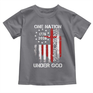 One Nation Under God 250 Years Toddler T Shirt 250th Anniversary USA TS11 Charcoal Print Your Wear