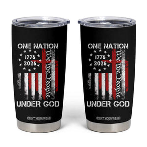 One Nation Under God 250 Years Tumbler Cup 250th Anniversary USA TS11 Black Print Your Wear