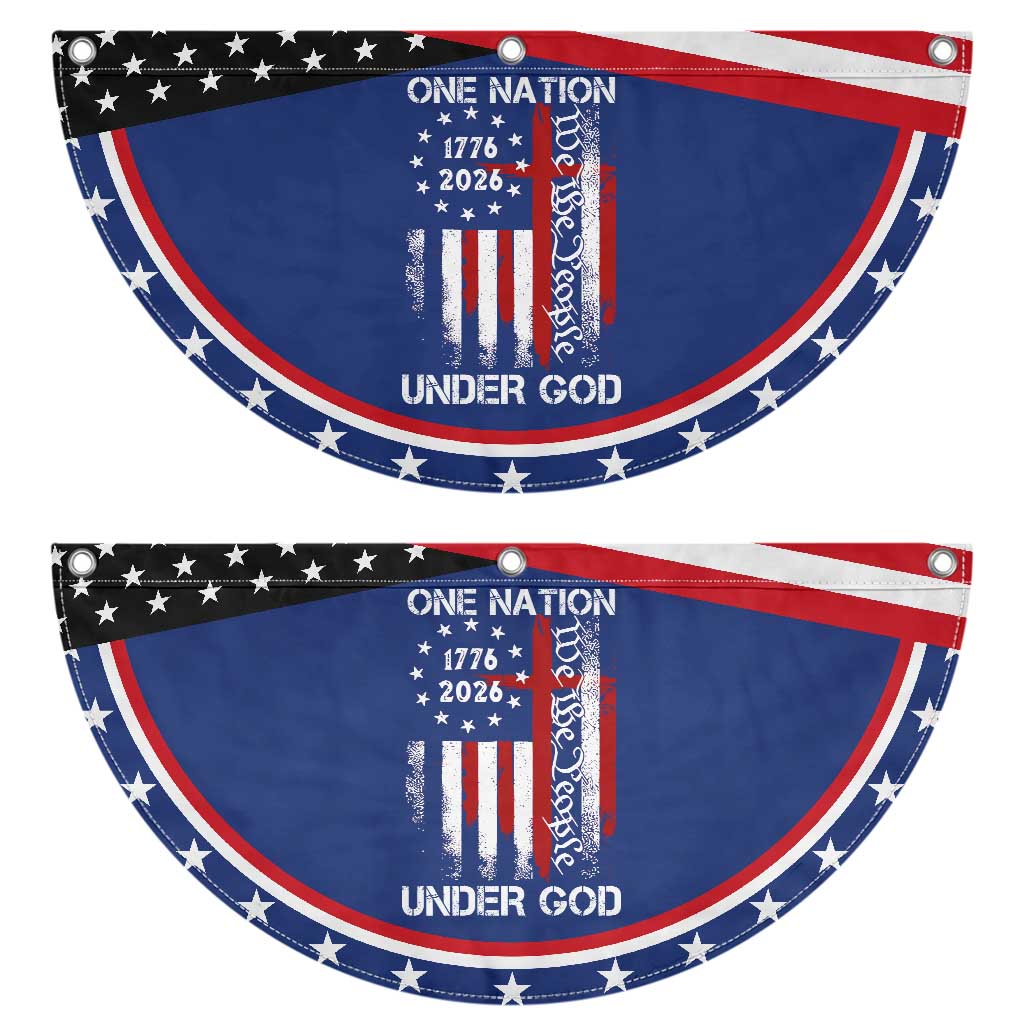 One Nation Under God 250 Years Patriotic Fan Flag 250th Anniversary USA