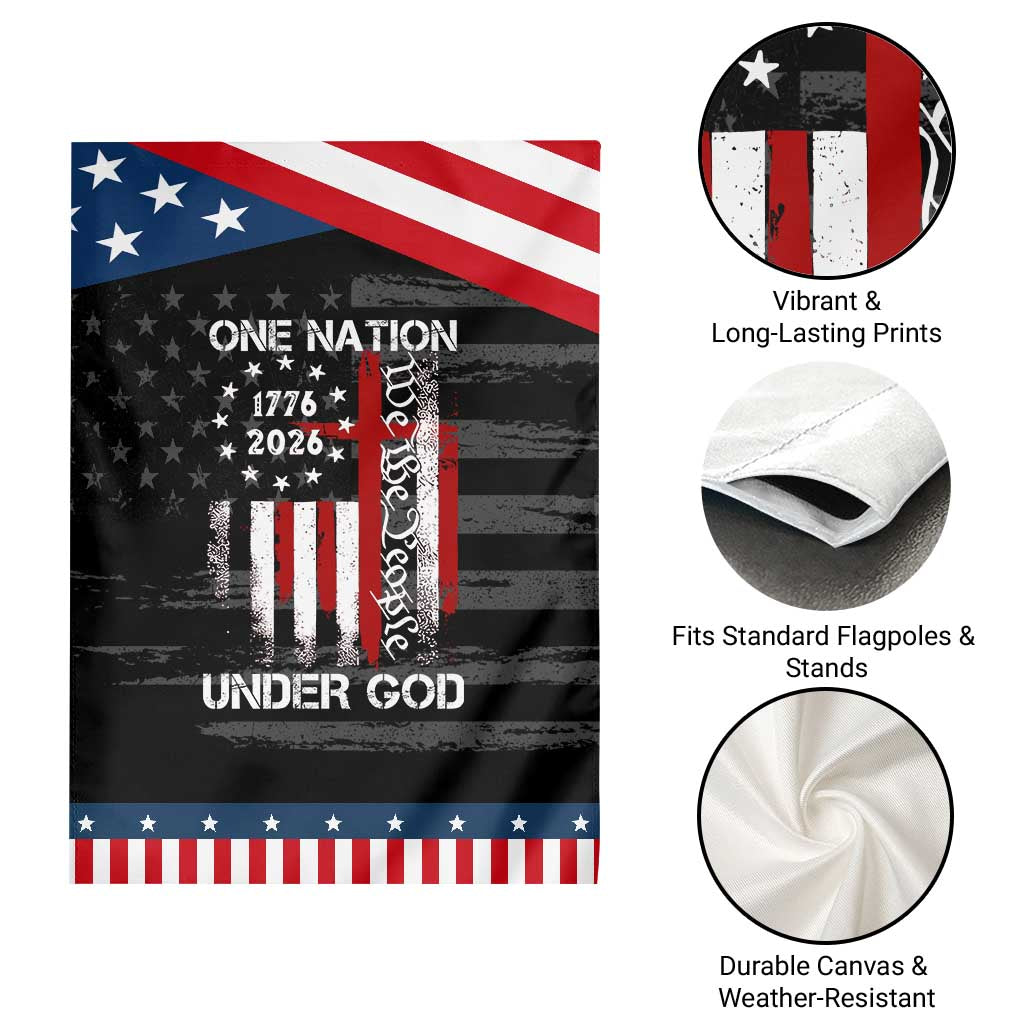 One Nation Under God 250 Years Patriotic Garden Flag 250th Anniversary USA TS11 Print Your Wear