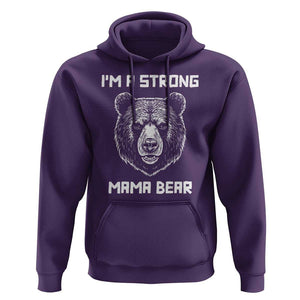 Mama Bear Hoodie I'm A Strong Mom Mother's Day TS11 Purple Print Your Wear