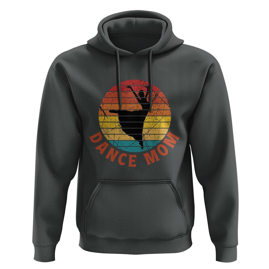 Dance Mom Hoodie Dance Mama Vintage Retro Dancer TS11 Dark Heather Print Your Wear