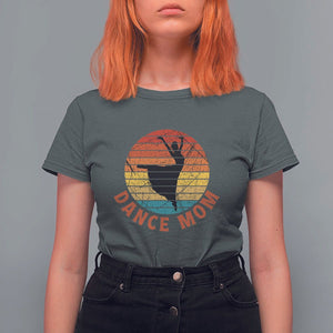 Dance Mom T Shirt For Women Dance Mama Vintage Retro Dancer TS11 Dark Heather Print Your Wear