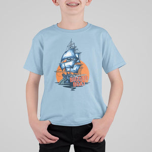 Funny Sailing T Shirt For Kid We're Gonna Need A Bigger Boat Vintage Boating TS11 Light Blue Print Your Wear