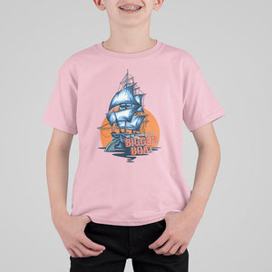 Funny Sailing T Shirt For Kid We're Gonna Need A Bigger Boat Vintage Boating TS11 Light Pink Print Your Wear