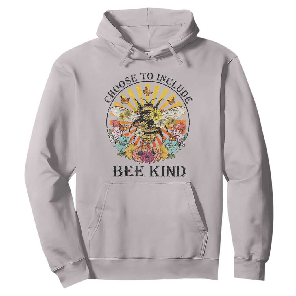 Autism Awareness Hoodie Choose To Include Bee Kind Retro Vintage Flower Bee TS11 Ice Gray Print Your Wear