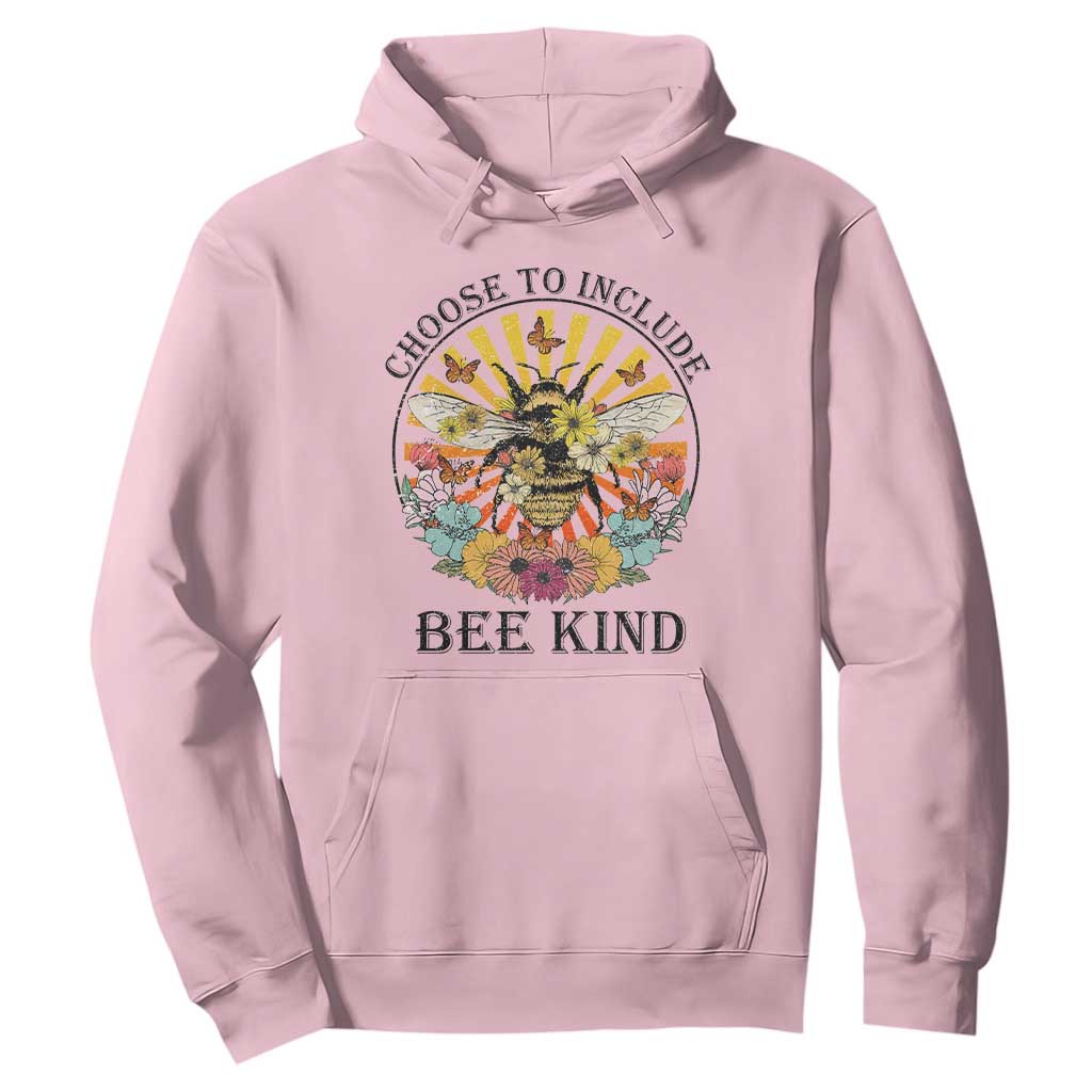 Autism Awareness Hoodie Choose To Include Bee Kind Retro Vintage Flower Bee TS11 Light Pink Print Your Wear