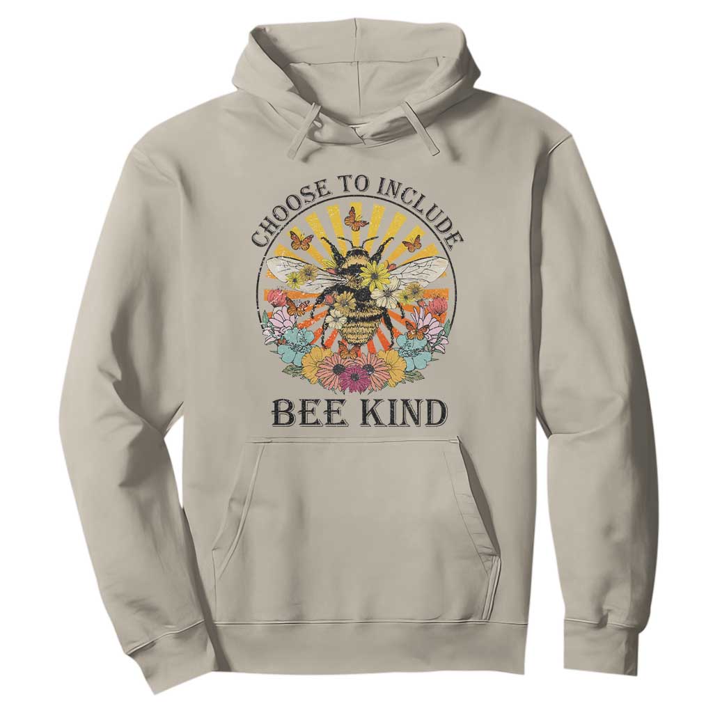 Autism Awareness Hoodie Choose To Include Bee Kind Retro Vintage Flower Bee TS11 Sand Print Your Wear